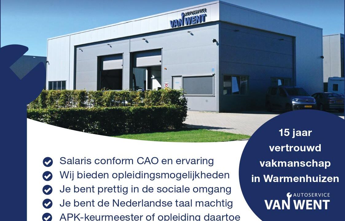 Autoservice Van Went is op zoek naar versterking!